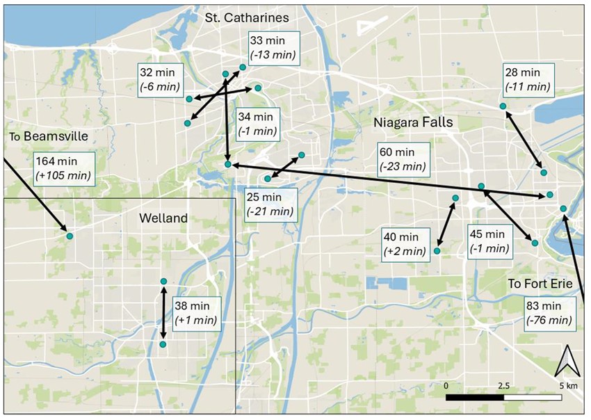 Travel Times Map - Option 1