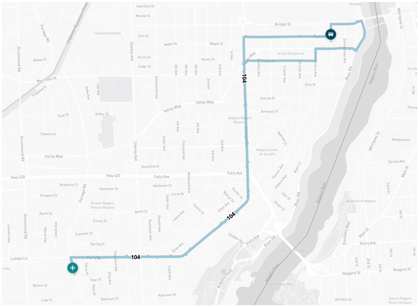 104/204 will use Victoria Avenue both ways