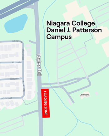 NOTL Campus loading zone on Taylor Road