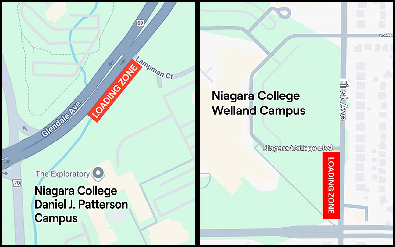 Image of Niagara College - Labour Disruption Temporary Bus Stops