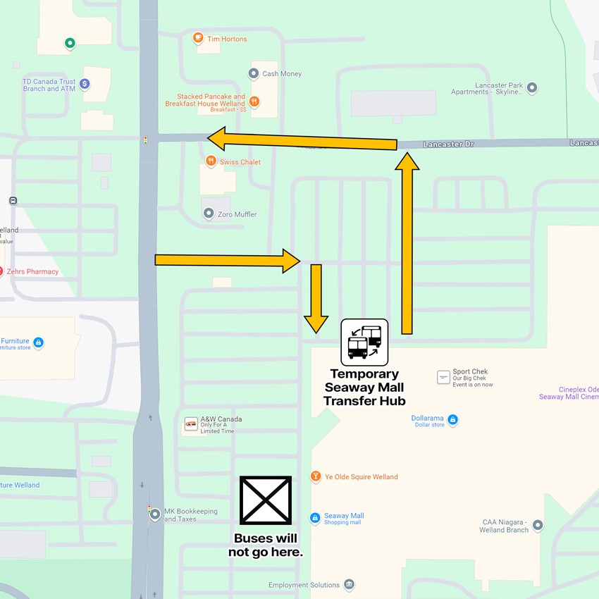 Seaway Mall Temporary Bus Hub